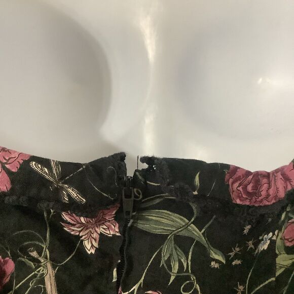 Hot Topic Black Novelty Bug Print Gothic Pin Up Rockabilly Halter Swing Dress M - Picture 9 of 10